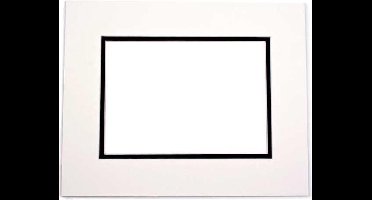 Passepartout Dubbeldik Ivoor/Zwart 50,8x61cm (10 stuks)