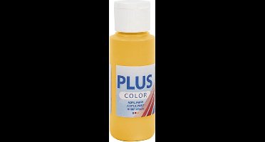 Plus Color Acrylverf, yellow sun, 60 ml/ 1 fles