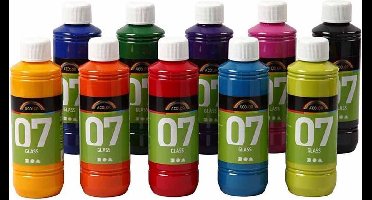 A-Color Glass, diverse kleuren, 10x250 ml/ 1 doos