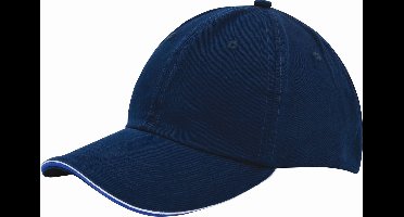 Duo colour sandwich cap met gespsluiting - donkerblauw / kobaltblauw - baseball cap