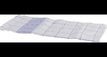 Glazendoek half linnen ca. 70x70 cm blauw set van 6 stuks