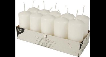 Papstar pijler kaarsen 40 mm wit