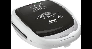 Tefal SW341112 snacktijd geluk croque waofer, plaatspellen inbegrepen, lichtindicator, handgreep loquet, verticale opslag