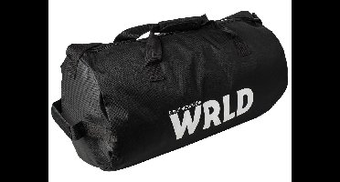 Gusta - Weekendtas - Zwart met tekst 'WRLD' - 55x30cm