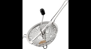 Westmark Passeerzeef, diameter: 20 cm, roestvrij staal/hout, Freches Früchtchen, zilver/zwart, 11982260