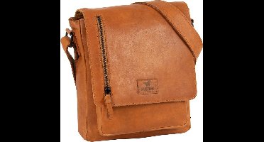 MUSTANG Leren Schoudertas San Marino Crossbody Bag Cognac Bruine