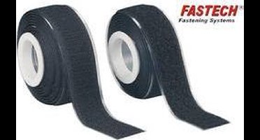 FASTECH® 919-330 Klittenband Om vast te plakken Haak- en lusdeel (l x b) 2000 mm x 25 mm Zwart 1 paar