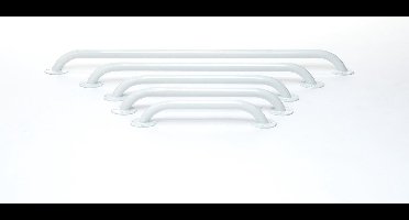 Wandbeugel - Toiletbeugel Izzy -  60 cm staal wit - Handgreep Douche & Toilet