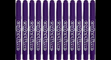Colortime stift, 5 mm lijn, paars, 12 stuks