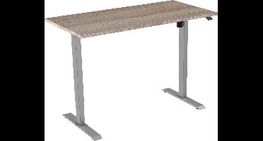 Euroseats Zit/Sta met alu onderstel / Blad: Robson Eik. Afm: 160x80cm