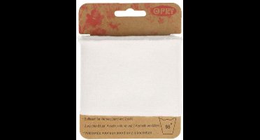 OPRY WIT BOORD EN MANCHETTEN ELASTISCH 6,5CM - 1,1M, PER STUK.