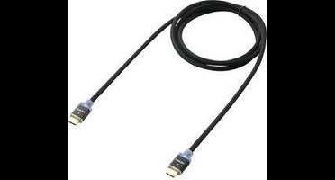SpeaKa Professional SP-7870024 HDMI-kabel HDMI Aansluitkabel HDMI-A-stekker, HDMI-A-stekker 1.00 m Zwart 4K UHD, Audio