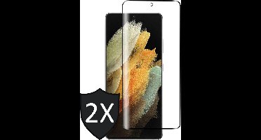 Screenprotector geschikt voor Samsung S21 Ultra - 2x Full Glas PET Folie