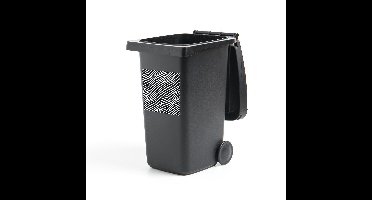 Container sticker Dierenprints - Dierenprint zwarte lijnen Klikosticker - 40x40 cm - kliko sticker - weerbestendige containersticker