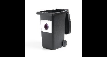 Container sticker Pruimen - potret van een pruim Klikosticker - 40x40 cm - kliko sticker - weerbestendige containersticker