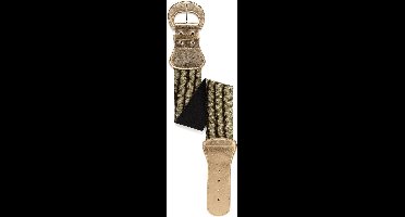 Stretchriem Goud - Verstelbaar - Carnaval - Hippie & Flower Power - Disco Riem - Verkleedaccessoire