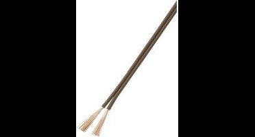 TRU COMPONENTS 1566633 Draad 2 x 0.75 mm² Bruin 50 m