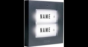 m-e modern-electronics KTB-2 A Belplaat Met naambord 2-voudig Antraciet 12 V/1 A