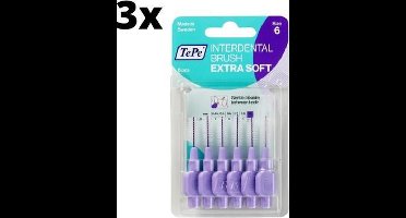 TePe Extra Soft Lila 1,10mm 3 x 6 stuks - Voordeelverpakking