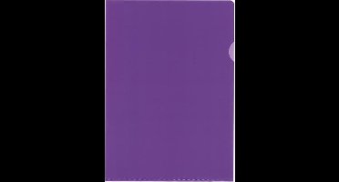 Kangaro L-map - A4 - PP 120 micron - violet transparant - 10 stuks - insteekmap - K-34009
