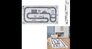 Speeltapijt autoweg 140x70cm . Kinderkamertapijt