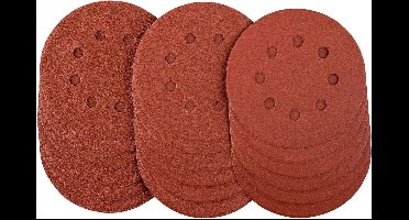 PARKSIDE® Set schuurpapier 18 bladen 125mm - Schuurpapierset voor excentrische schuurmachine - Korrel: 60/120/240 - Geschikt voor bijv. Parkside, Black & Decker, Bosch, Makita, Metabo, Skil