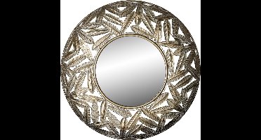 PTMD Catlyn goudkleurige spiegel van metalen met open design maat in cm: 81 x 7 x 81 Goud