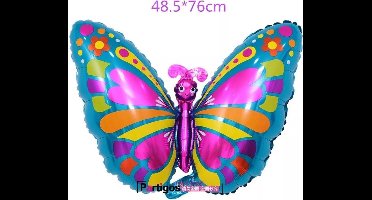 Ballon vlinder blauw, 50 cm kindercrea