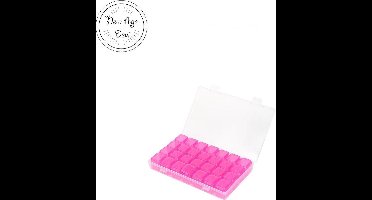 Diamond Painting Sorteerdoos - Diamond Painting box - Donker roze box - Sorteerdoos - Vakjesdoos - 28 Vakjes