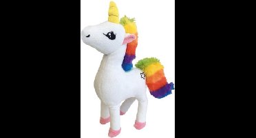 Hondenspeelgoed Eenhoorn Alydar – Gloria Regenboog Pluche Speeltje Wit