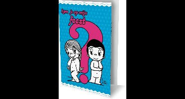 Kom je op mijn feest - 6 Dubbele Uitnodigingen Met Envelop - Liefde is