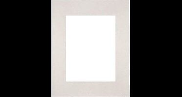 Passe-Partout Fotomaat 18x24 cm - Lijstmaat 28x35 cm - Lichtgrijs - Museumkarton - Fotolijst niet inbegrepen