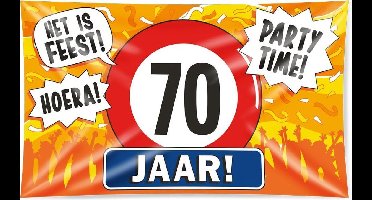 Paper dreams Gevelvlag XXL - Feestvlag 70 Jaar - 150 x 90 cm