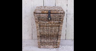 Wasmand - Top - Taps model - Met binnenzak - Met hengsels - Riet - Rotan