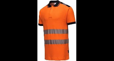 Portwest T180 - Hi-Vis Vision Poloshirt - Orange/Zwart - R Maat XL