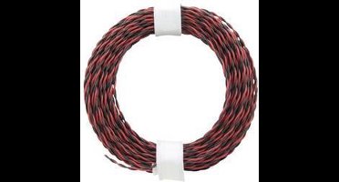 Donau Elektronik 210-10 Draad 2 x 0.04 mm² Rood/zwart 10 m