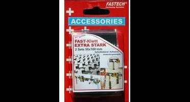 FASTECH® 730-330-2C Klittenband Om vast te plakken Hotmelt Haak- en lusdeel, Extra sterk (l x b) 100 mm x 50 mm Zwart 2