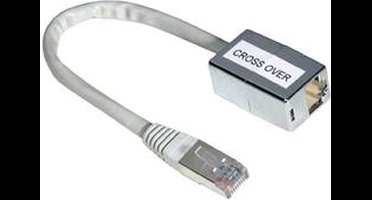Hama RJ45 (cross) Netwerk Adapter CAT 5 [1x RJ45-stekker - 1x RJ45-bus] 10.00 cm Grijs