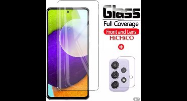 Samsung Galaxy A42 Screen protector Tempered Glass + camera lens screen protector, Glass, Beschermglas, Glazen bescherming 2.5D 9H 0.3mm van HiCHiCO