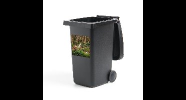 Container sticker Sneeuwklokje - Bos in Borrowdale met sneeuwklokjes - 40x40 cm - kliko sticker - weerbestendige containersticker