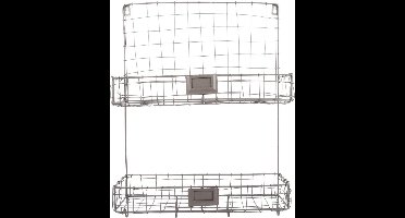 Esschert Design Wandrek Draad 39,5 X 52,2 Cm Staal Roestbruin