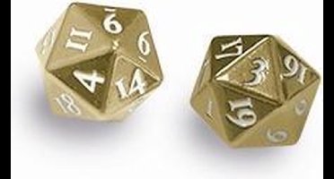Heavy Metal D20 2-Dice Set - Gold