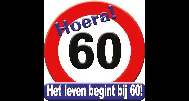 Paper Dreams Huldeschild - Hoera! 60 jaar - Decoratie voor ramen en deuren