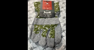 Esschert Design Tuinhandschoenen Patroon Leer/polyester Groen Maat M