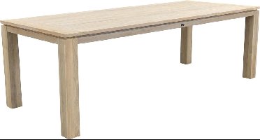 Rome teak tuintafel 240x100 cm. - Grey