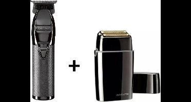 BaByliss Pro Skeleton trimmer Gunsteel + Babyliss Pro FoilFX02 Shaver Black