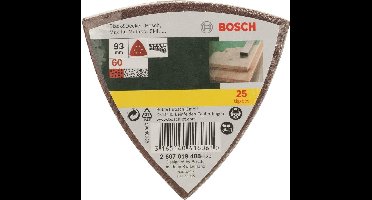 Bosch 25-delige schuurbladenset voor deltaschuurmachines - korrel 60