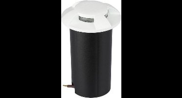 Grondspot 4 kanten - witte uitvoering - 12 Volt tuin verlichting - koud wit - IP67