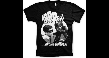 DC Comics Batman Heren Tshirt -L- Arrrgh - Wrong Number Zwart