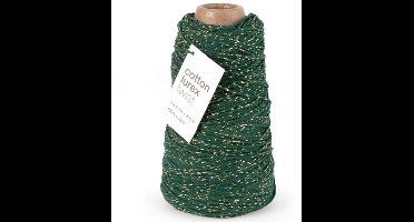 Katoentouw donkergroen - goud voor creatieve projecten - 300mtr. - Katoen Touw